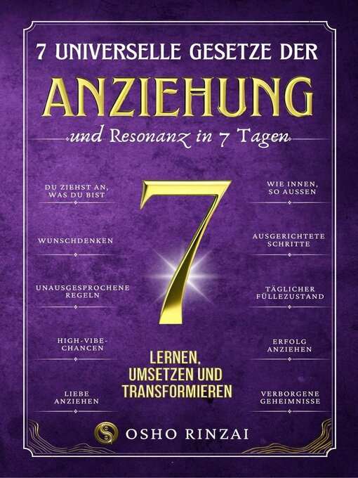 Title details for 7 Universelle Gesetze der Anziehung und Resonanz in 7 Tagen by Osho Rinzai - Available